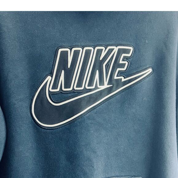Nike Mens Vintage Y2K Gray Tag Center Swoosh Spell Out Hoodie Size XL Na… - Picture 1 of 10